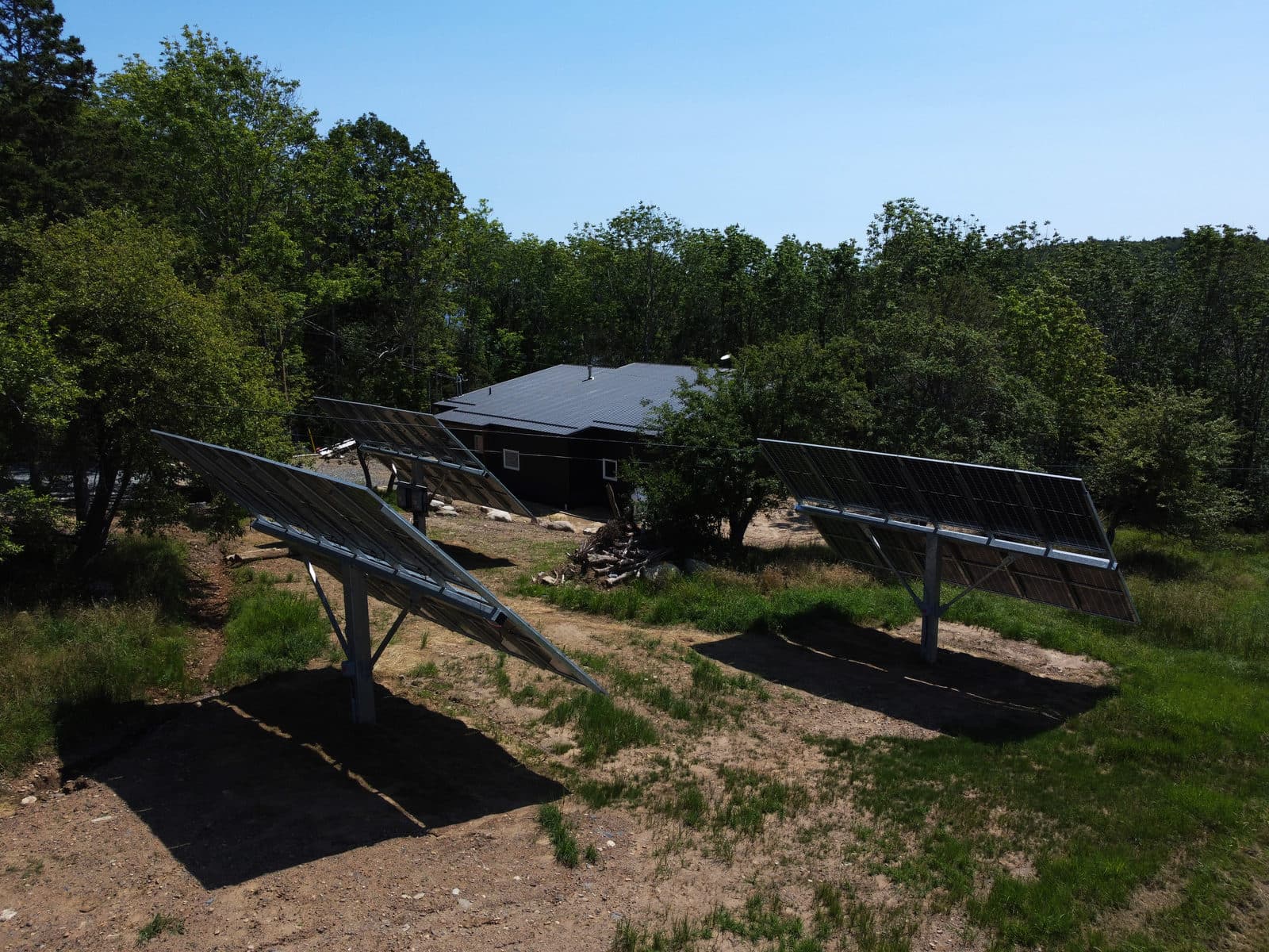 A Boomerang Energy ground-mounted solar installation